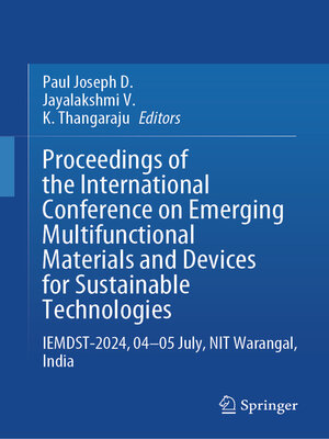 cover image of Proceedings of the International Conference on Emerging Multifunctional Materials and Devices for Sustainable Technologies